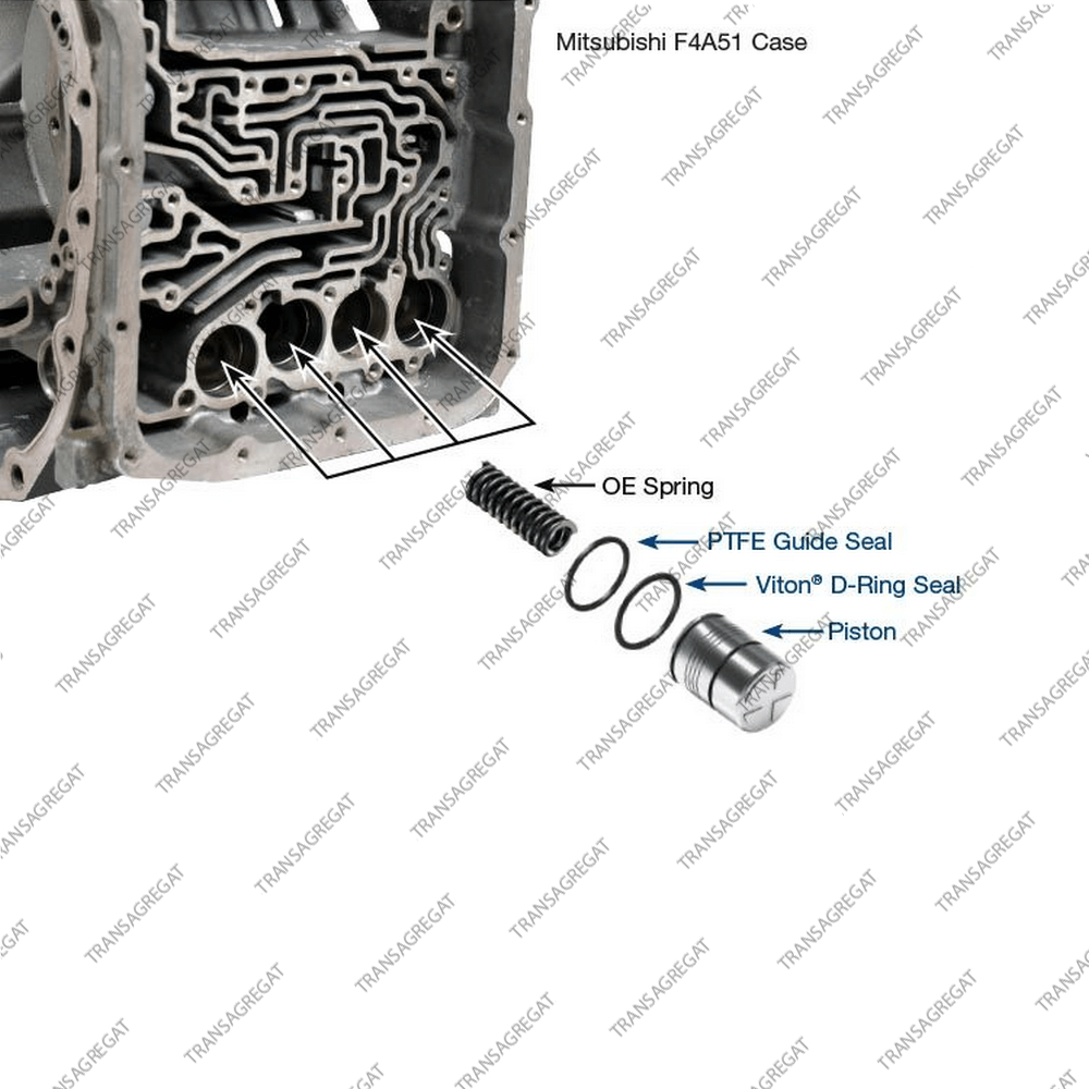 Поршень аккумулятора (улучшенный, с 2 резиновыми кольцами)