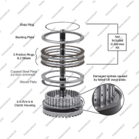 Проставка корпуса сцепления 4-5-6/3-5/Reverse (с пружинным диском, Gen 1/2/3, 2008-up)